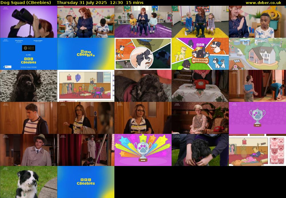Dog Squad (CBeebies) Thursday 31 July 2025 12:30 - 12:45