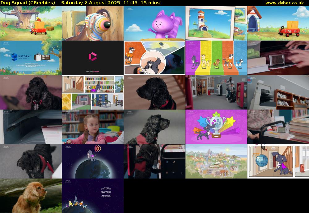 Dog Squad (CBeebies) Saturday 2 August 2025 11:45 - 12:00