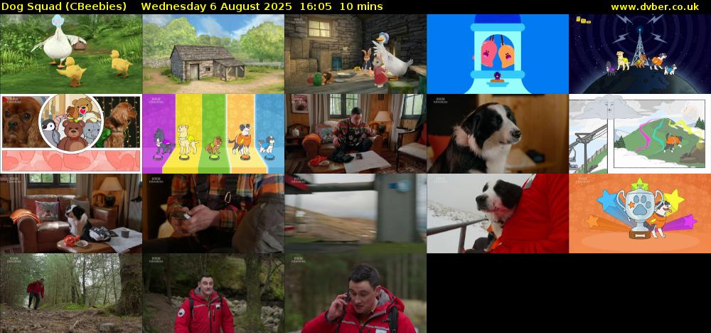 Dog Squad (CBeebies) Wednesday 6 August 2025 16:05 - 16:15