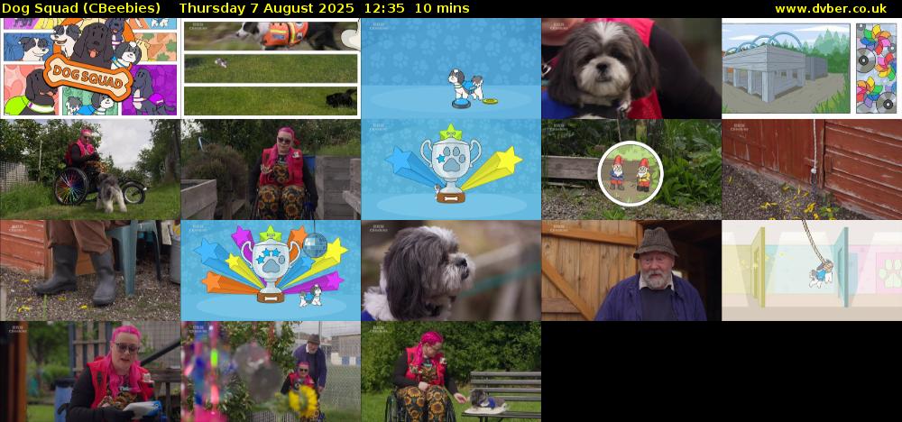 Dog Squad (CBeebies) Thursday 7 August 2025 12:35 - 12:45