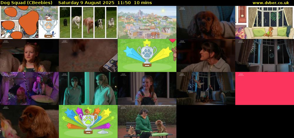 Dog Squad (CBeebies) Saturday 9 August 2025 11:50 - 12:00