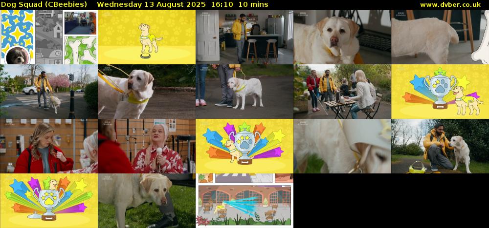 Dog Squad (CBeebies) Wednesday 13 August 2025 16:10 - 16:20