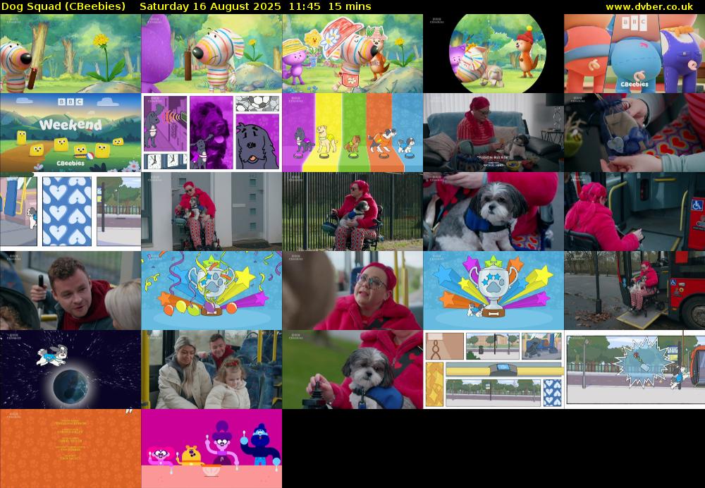Dog Squad (CBeebies) Saturday 16 August 2025 11:45 - 12:00