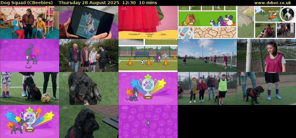 Dog Squad (CBeebies) Thursday 28 August 2025 12:30 - 12:40