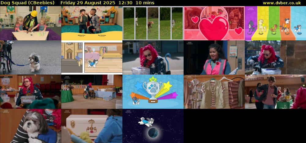 Dog Squad (CBeebies) Friday 29 August 2025 12:30 - 12:40