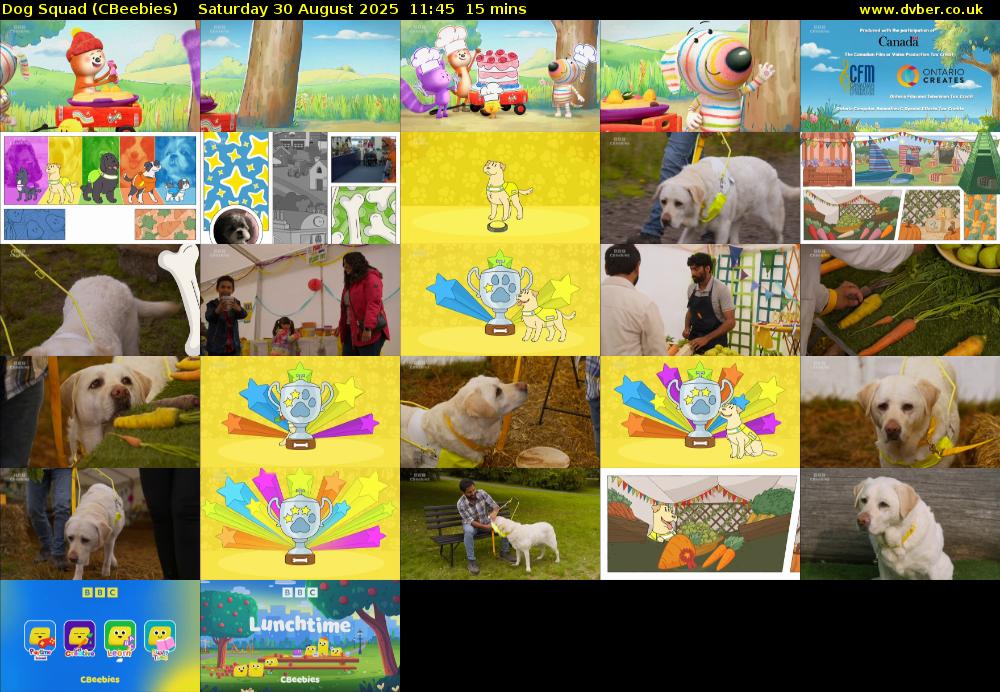 Dog Squad (CBeebies) Saturday 30 August 2025 11:45 - 12:00