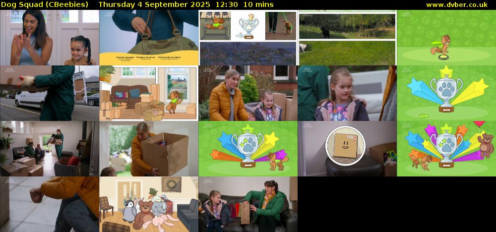 Dog Squad (CBeebies) Thursday 4 September 2025 12:30 - 12:40