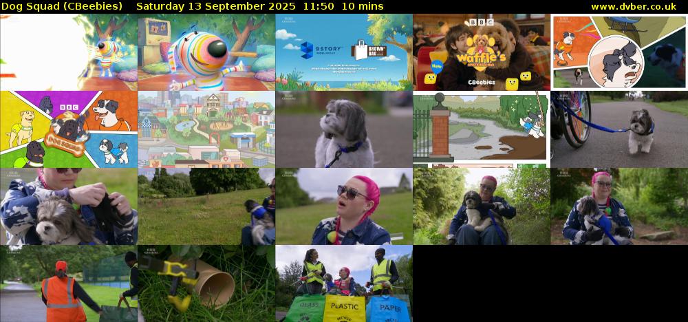 Dog Squad (CBeebies) Saturday 13 September 2025 11:50 - 12:00