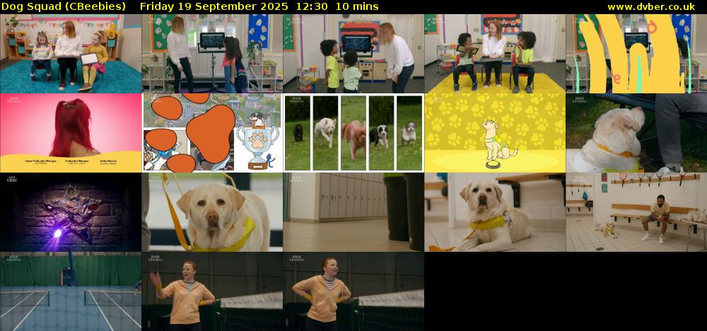 Dog Squad (CBeebies) Friday 19 September 2025 12:30 - 12:40