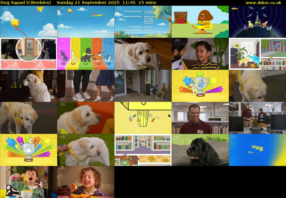 Dog Squad (CBeebies) Sunday 21 September 2025 11:45 - 12:00
