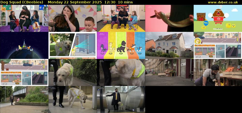Dog Squad (CBeebies) Monday 22 September 2025 12:30 - 12:40