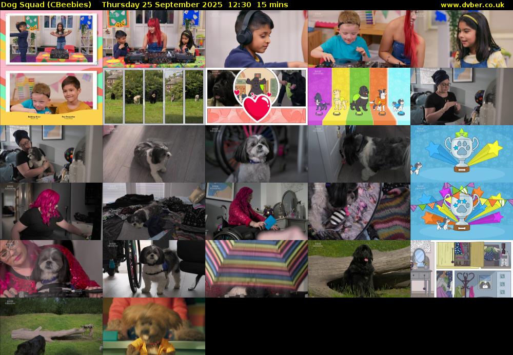 Dog Squad (CBeebies) Thursday 25 September 2025 12:30 - 12:45