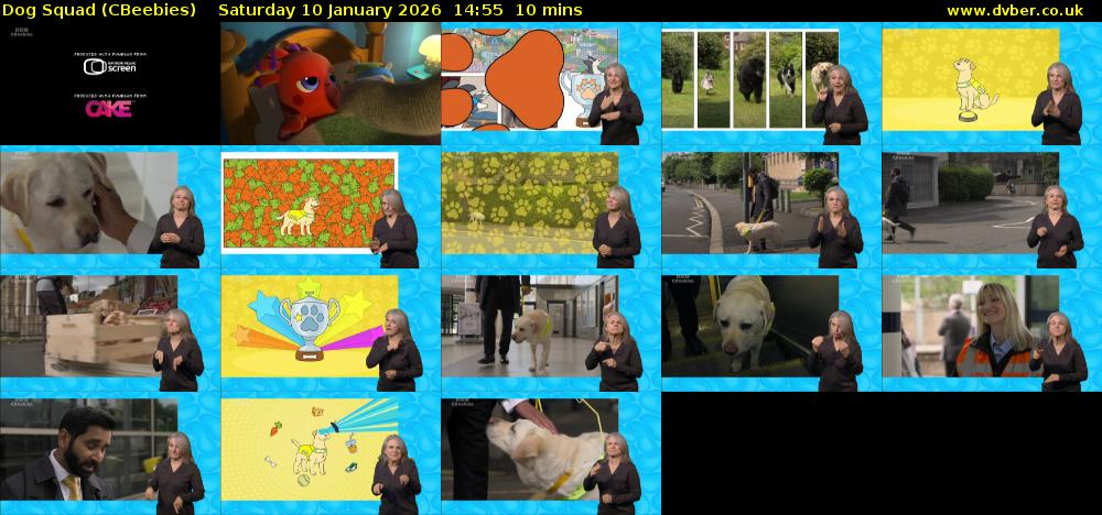 Dog Squad (CBeebies) Saturday 10 January 2026 14:55 - 15:05