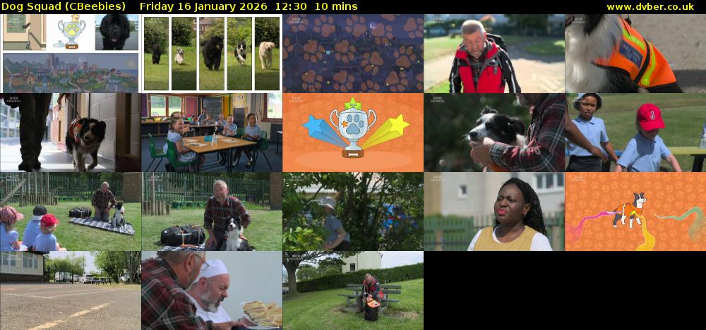 Dog Squad (CBeebies) Friday 16 January 2026 12:30 - 12:40