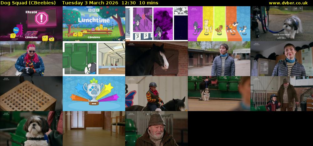 Dog Squad (CBeebies) Tuesday 3 March 2026 12:30 - 12:40