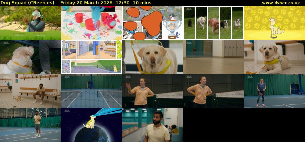 Dog Squad (CBeebies) Friday 20 March 2026 12:30 - 12:40