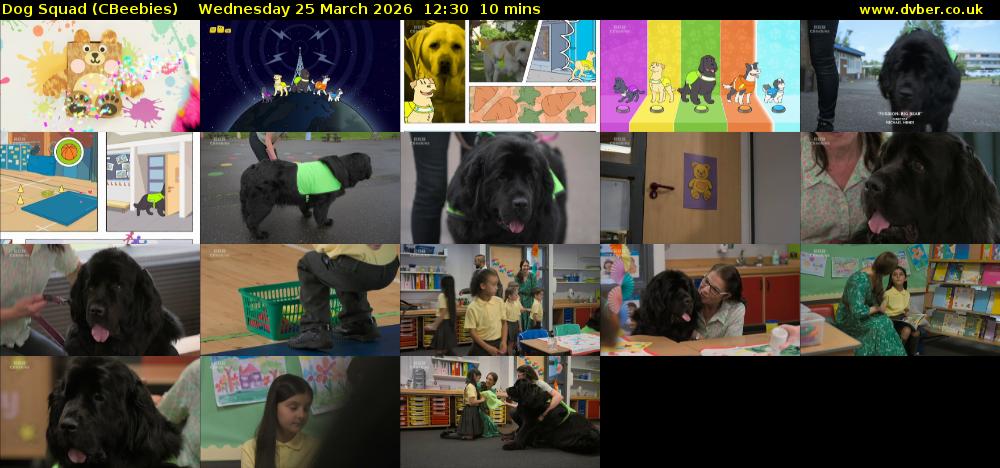 Dog Squad (CBeebies) Wednesday 25 March 2026 12:30 - 12:40