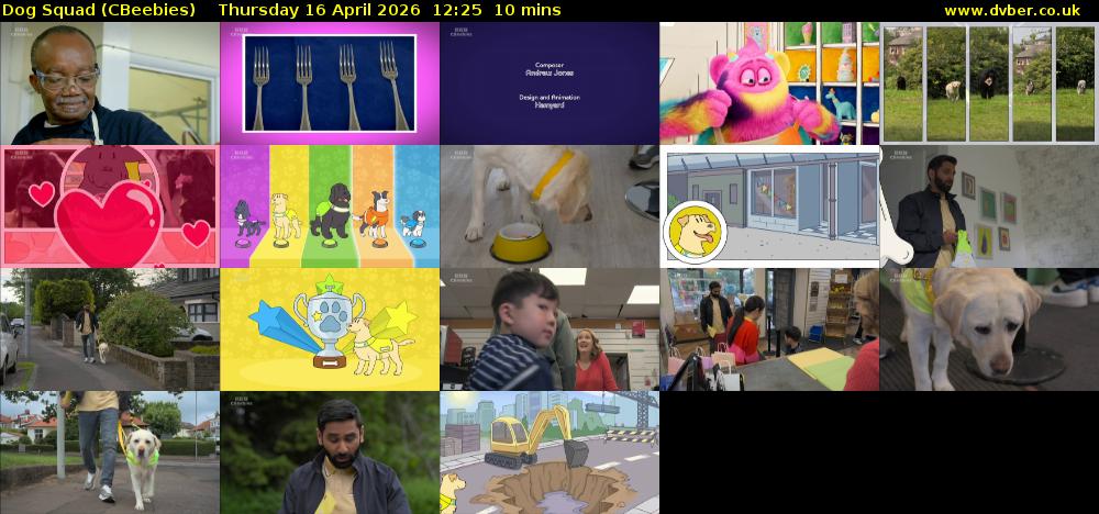 Dog Squad (CBeebies) Thursday 16 April 2026 12:25 - 12:35
