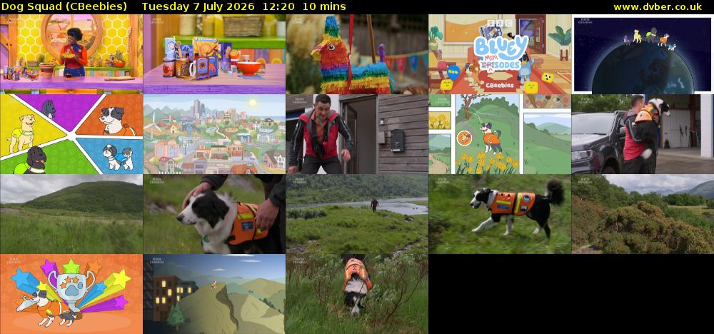 Dog Squad (CBeebies) Tuesday 7 July 2026 12:20 - 12:30