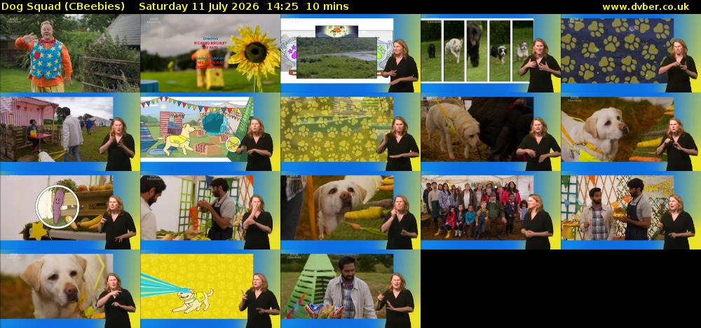 Dog Squad (CBeebies) Saturday 11 July 2026 14:25 - 14:35