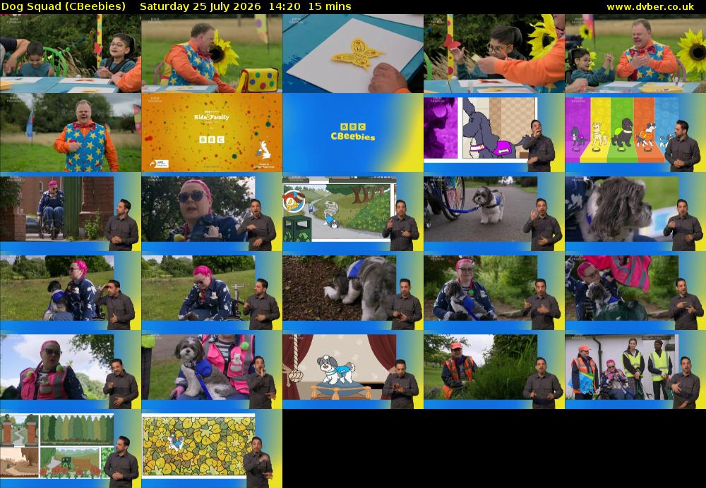 Dog Squad (CBeebies) Saturday 25 July 2026 14:20 - 14:35