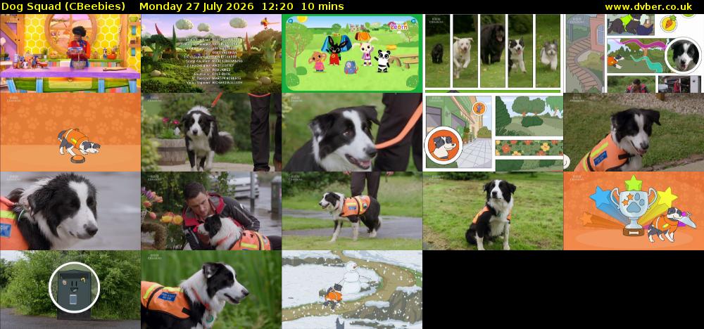 Dog Squad (CBeebies) Monday 27 July 2026 12:20 - 12:30