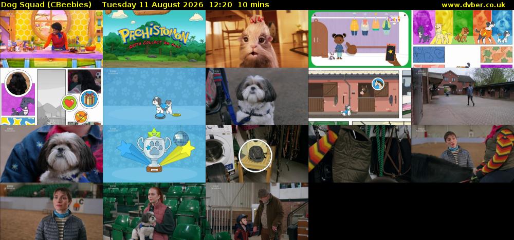 Dog Squad (CBeebies) Tuesday 11 August 2026 12:20 - 12:30
