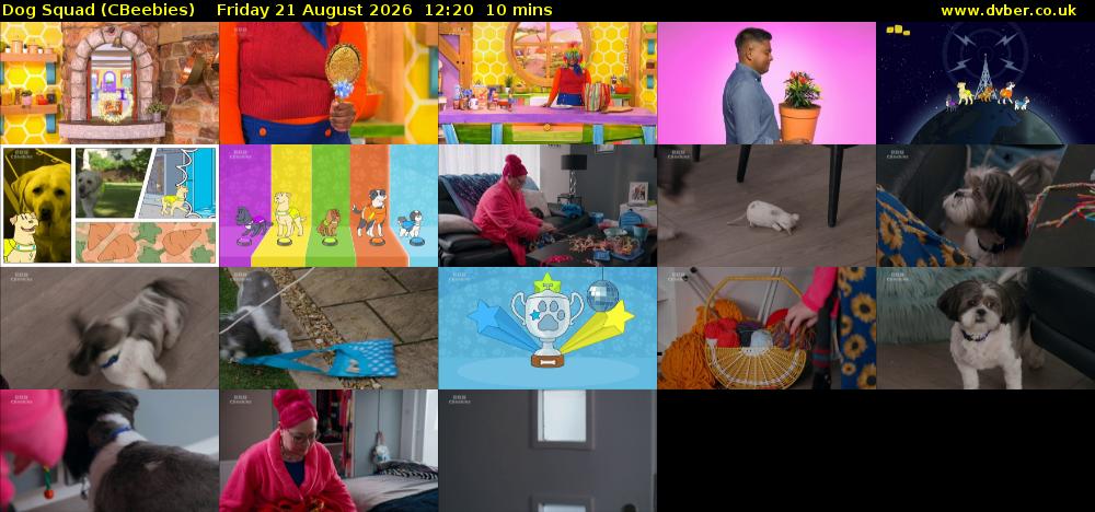 Dog Squad (CBeebies) Friday 21 August 2026 12:20 - 12:30