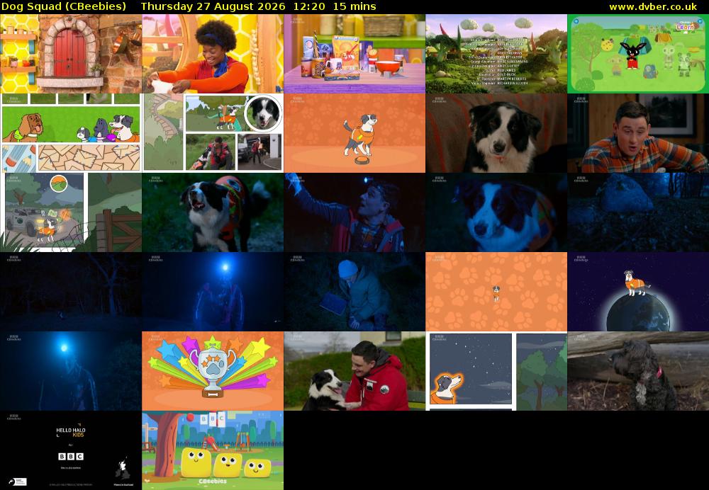 Dog Squad (CBeebies) Thursday 27 August 2026 12:20 - 12:35