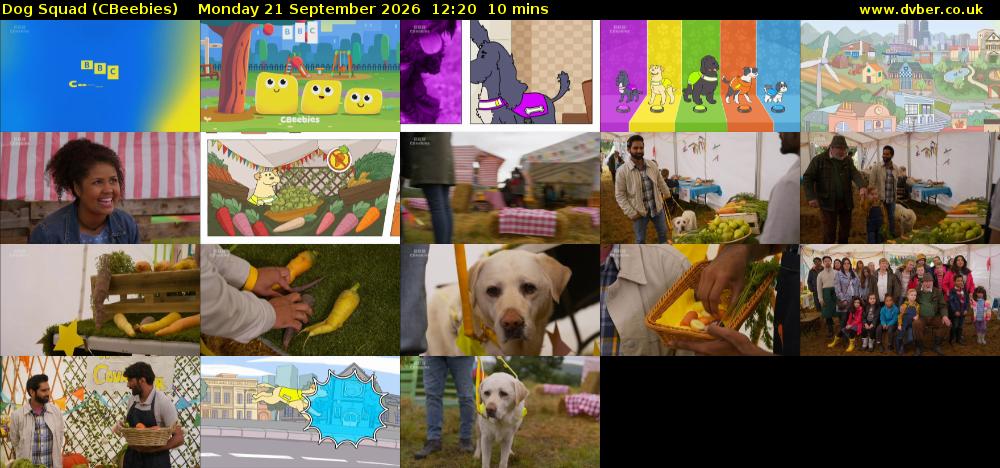 Dog Squad (CBeebies) Monday 21 September 2026 12:20 - 12:30