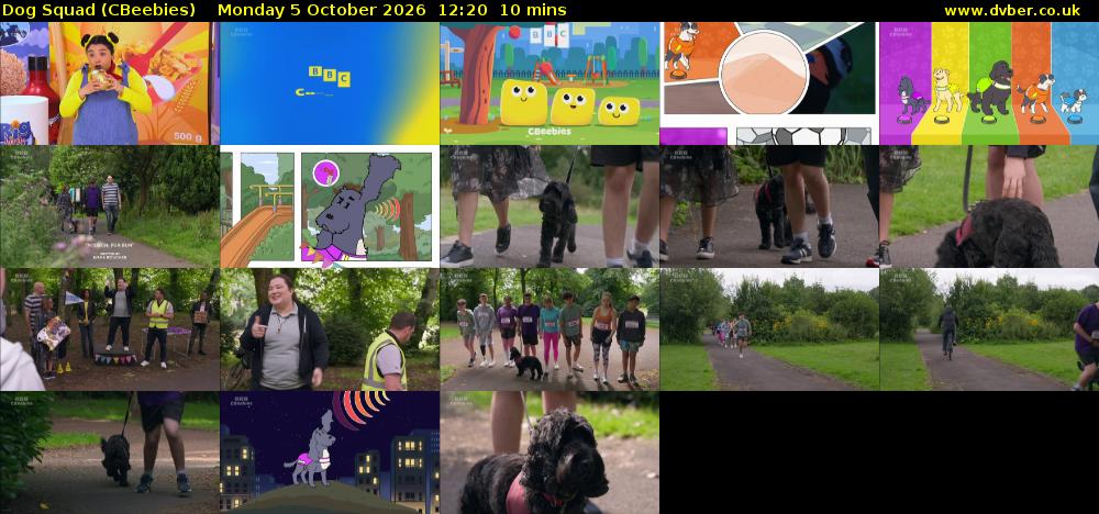 Dog Squad (CBeebies) Monday 5 October 2026 12:20 - 12:30
