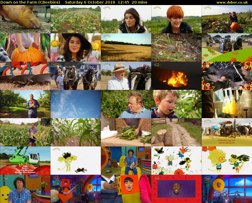 Down on the Farm (CBeebies) Saturday 6 October 2018 12:45 - 13:05
