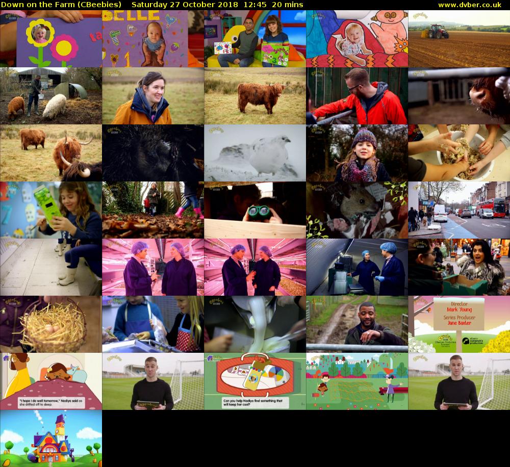 Down on the Farm (CBeebies) Saturday 27 October 2018 12:45 - 13:05