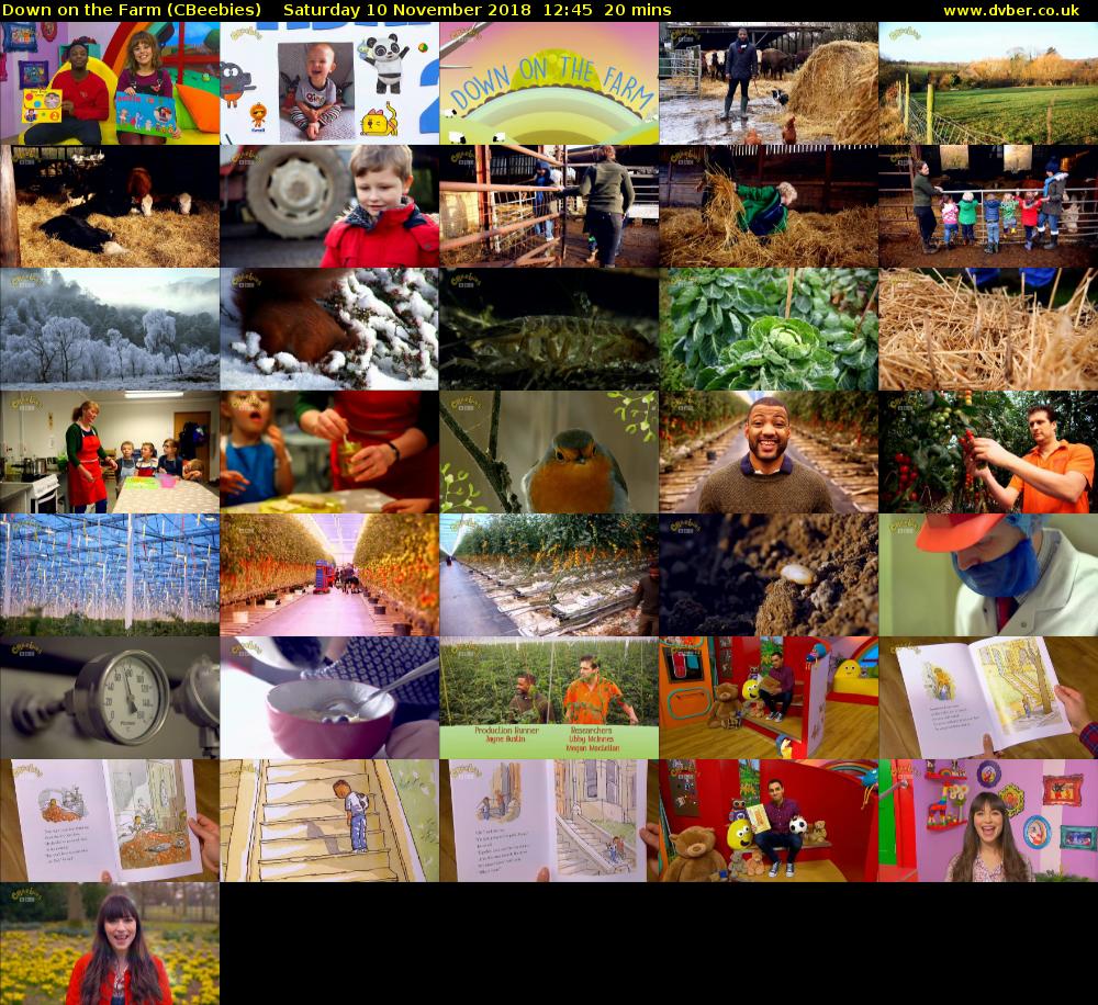 Down on the Farm (CBeebies) Saturday 10 November 2018 12:45 - 13:05