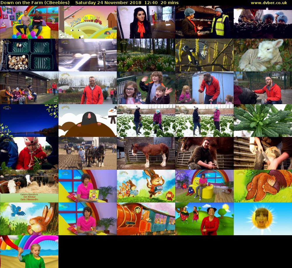 Down on the Farm (CBeebies) Saturday 24 November 2018 12:40 - 13:00