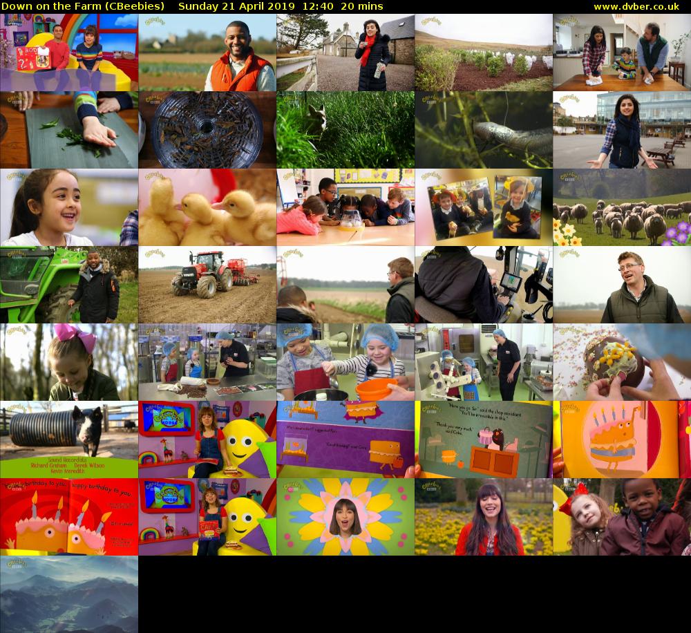 Down on the Farm (CBeebies) Sunday 21 April 2019 12:40 - 13:00