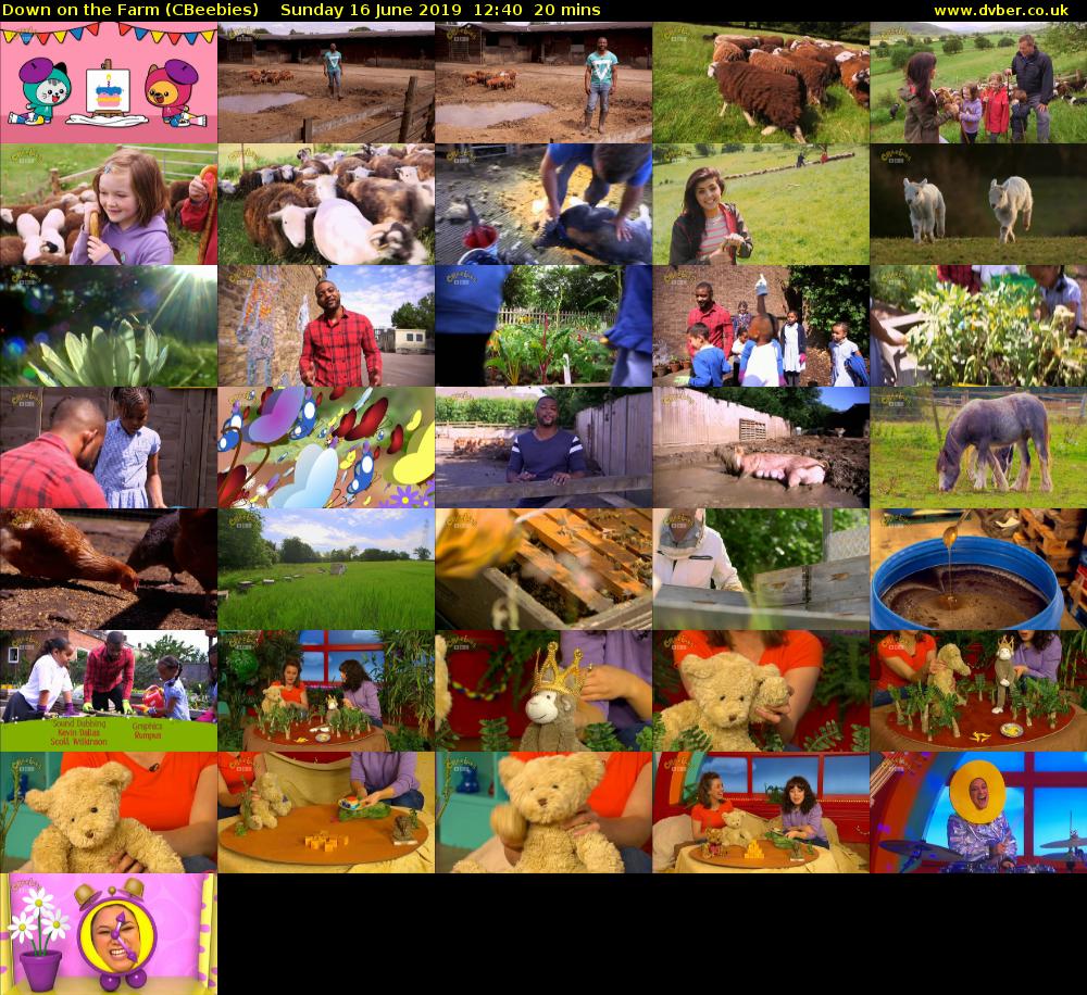 Down on the Farm (CBeebies) Sunday 16 June 2019 12:40 - 13:00