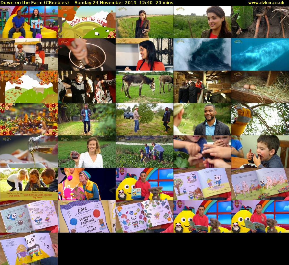 Down on the Farm (CBeebies) Sunday 24 November 2019 12:40 - 13:00