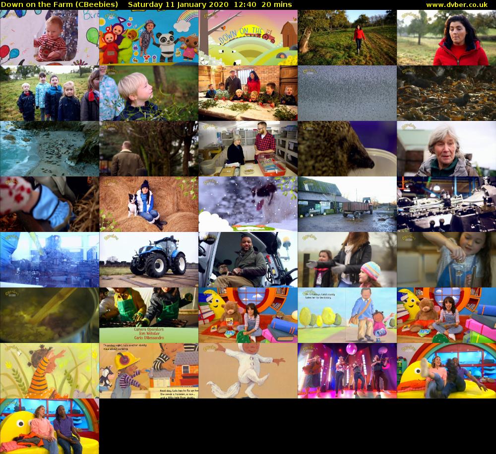 Down on the Farm (CBeebies) Saturday 11 January 2020 12:40 - 13:00