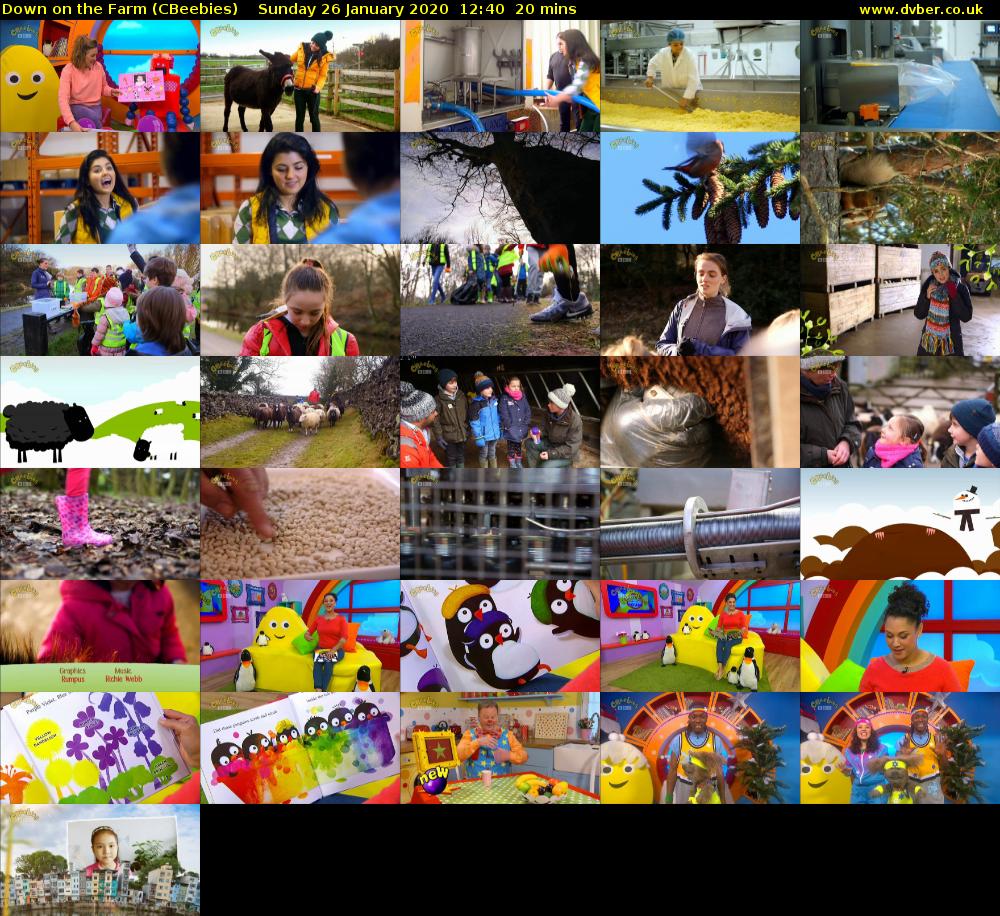 Down on the Farm (CBeebies) Sunday 26 January 2020 12:40 - 13:00