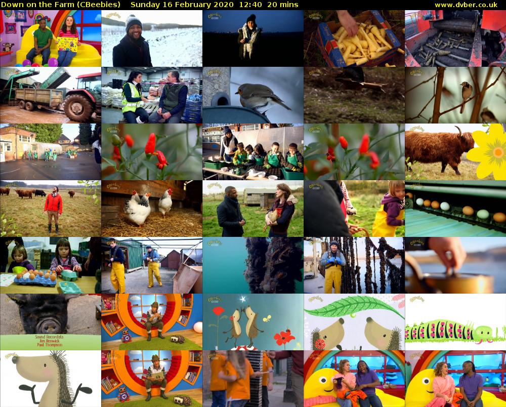 Down on the Farm (CBeebies) Sunday 16 February 2020 12:40 - 13:00