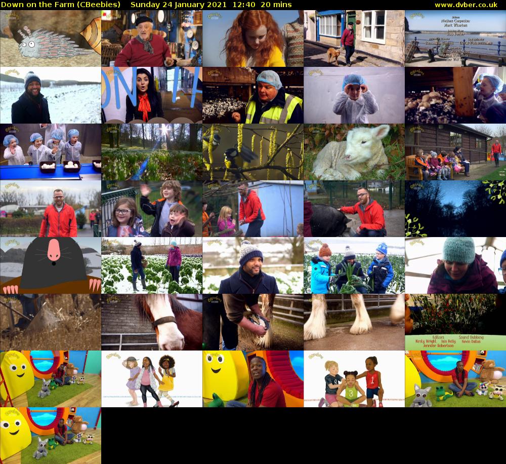 Down on the Farm (CBeebies) Sunday 24 January 2021 12:40 - 13:00