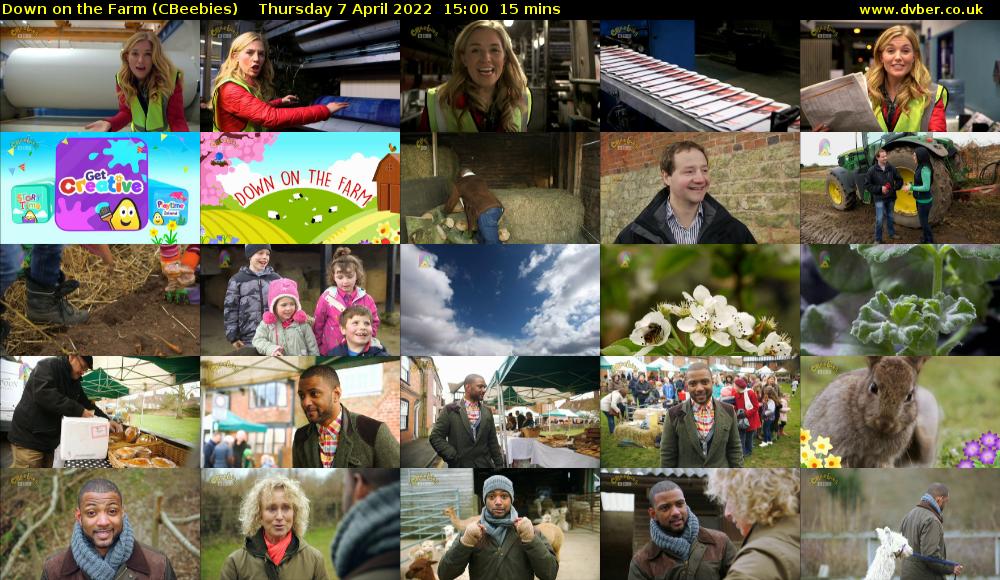 Down on the Farm (CBeebies) Thursday 7 April 2022 15:00 - 15:15