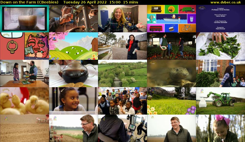 Down on the Farm (CBeebies) Tuesday 26 April 2022 15:00 - 15:15