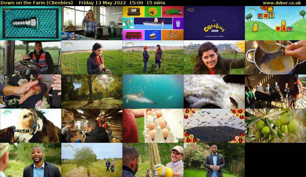 Down on the Farm (CBeebies) Friday 13 May 2022 15:00 - 15:15