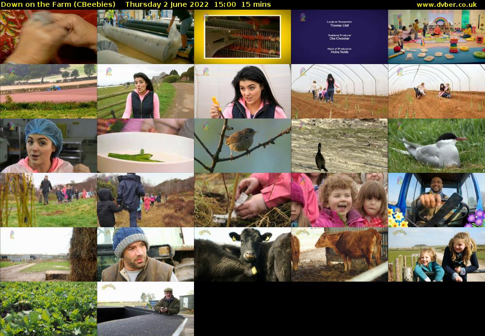 Down on the Farm (CBeebies) Thursday 2 June 2022 15:00 - 15:15