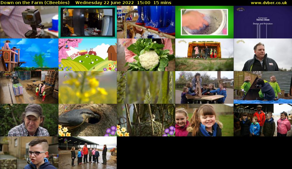 Down on the Farm (CBeebies) Wednesday 22 June 2022 15:00 - 15:15
