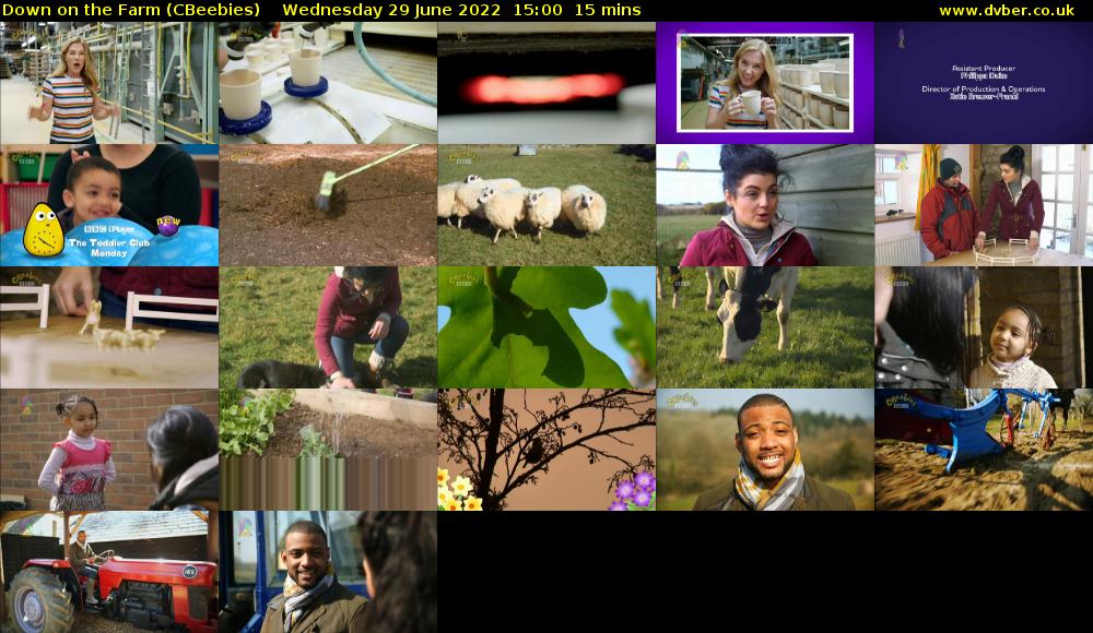 Down on the Farm (CBeebies) Wednesday 29 June 2022 15:00 - 15:15