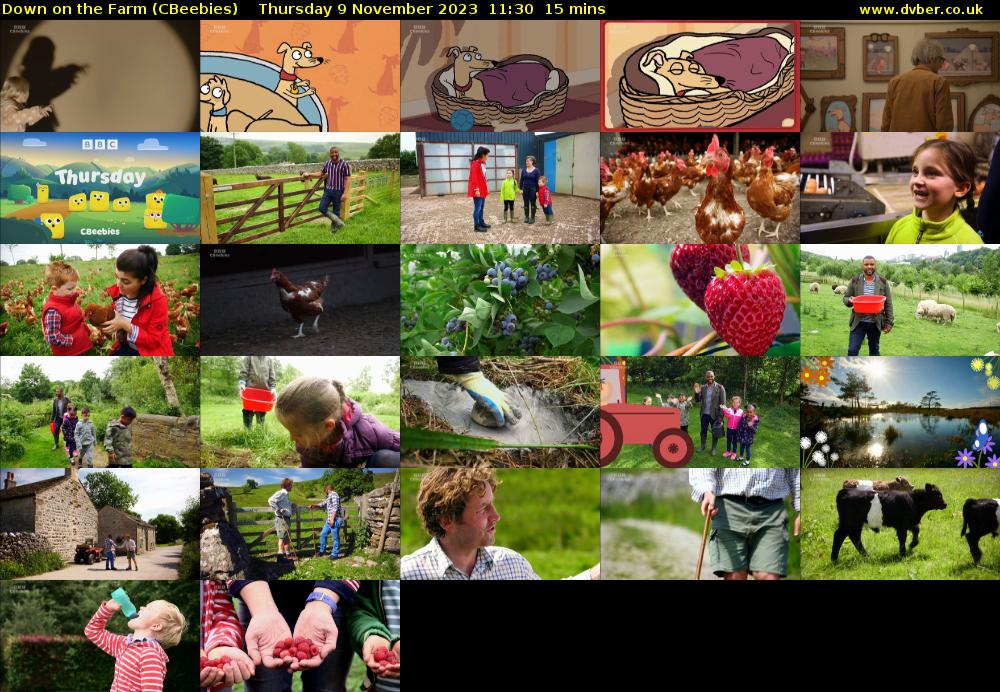 Down on the Farm (CBeebies) Thursday 9 November 2023 11:30 - 11:45