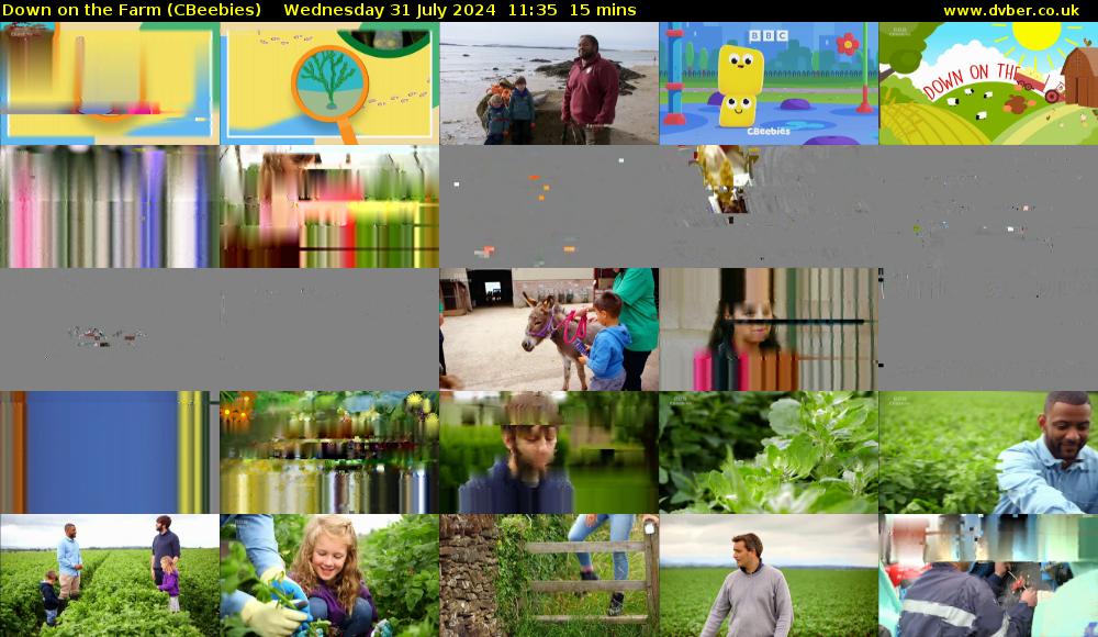 Down on the Farm (CBeebies) Wednesday 31 July 2024 11:35 - 11:50